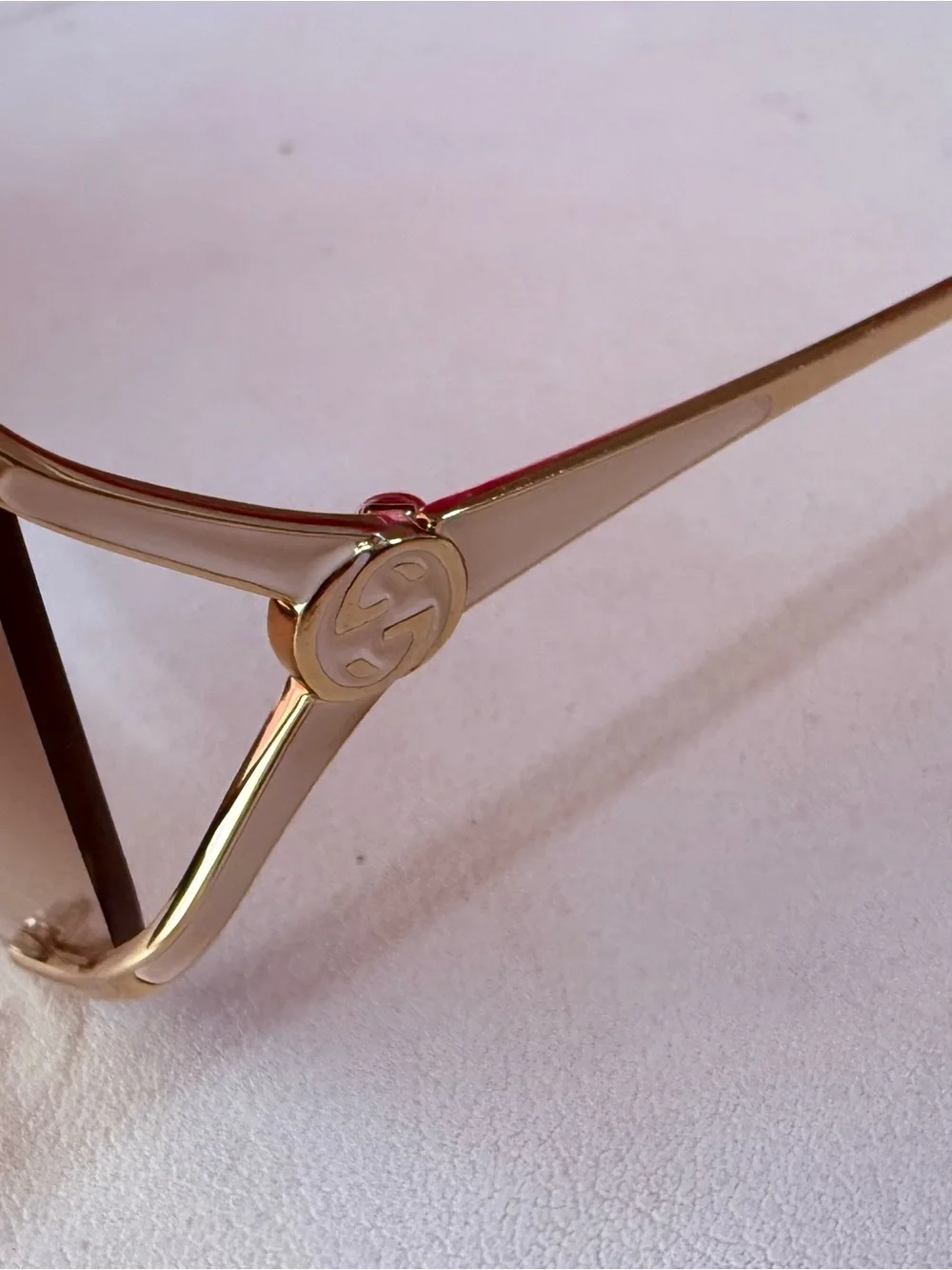 NEW Gucci GG0646S 002 Gucci-Logo Sunglasses Women's Gold/Brown Gradient 60mm - Picture 11 of 12